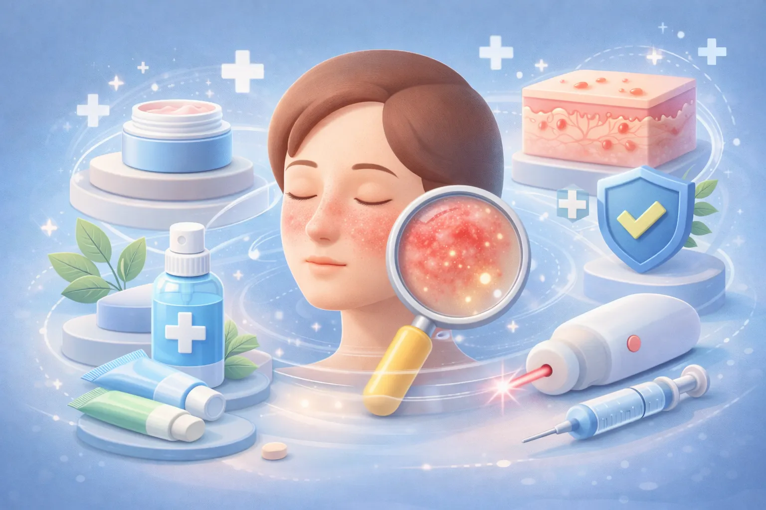 Решение найдено: комплексное лечение розацеа в нашей клинике!